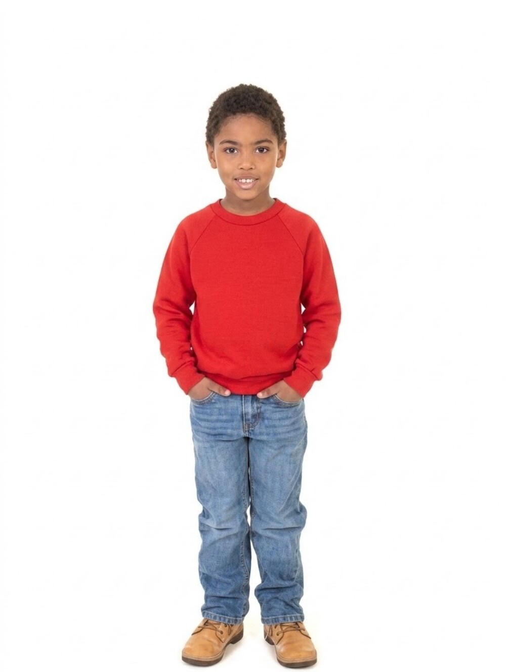 Vintage Western Heritage Souvenir Youth Medium Red Raglan Crewneck Sweatshirt
